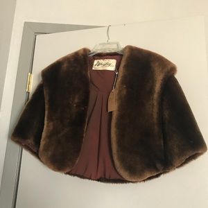mouton fur stole